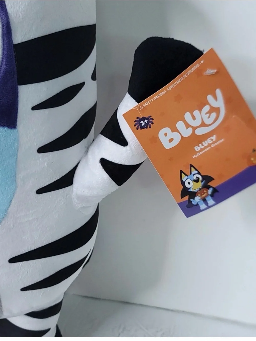Bluey Zebra Pumpkin Plush Halloween 19” with Orange Pumpkin Accessory